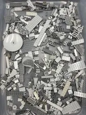 1 lb. Bulk Mixed Gray Legos - standard blocks and unique pieces (Lot Z)