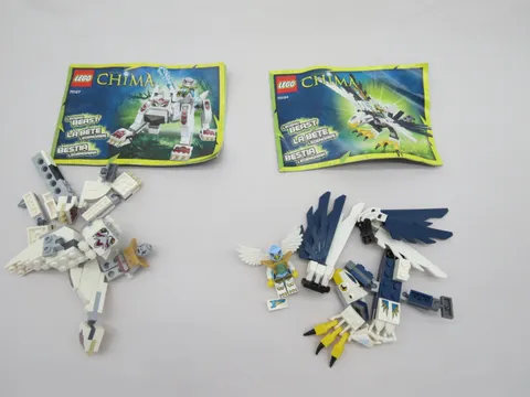 LEGO Legends of CHIMA: 70124 and 70127 lot. uncomplete with Manual