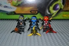 Lego Ninjago Minifigures Jay, Cole, Kai Deepstone Armor Lot/ Bundle/ Collection