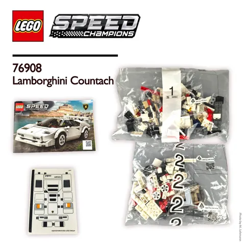 ✔️ LEGO SPEED CHAMPIONS - Lamborghini Countach - 76908 - 100% Complete ✔️