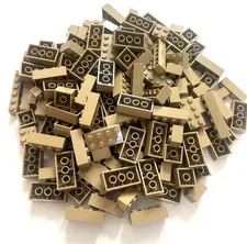 LEGO Bulk Lot of 150pcs Dark Tan Brown 1x1 2x1 2x2 2x3 2x4 2x6 etc 2456 3001