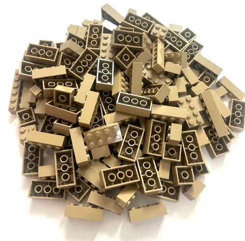 LEGO Bulk Lot of 150pcs Dark Tan Brown 1x1 2x1 2x2 2x3 2x4 2x6 etc 2456 3001