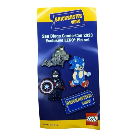 LEGO Brickbuster Video SDCC 2023 Exclusive LE 100 Scavenger Hunt Pin Set NWT