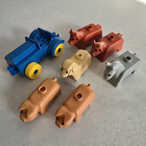 Vintage Lego Duplo Farm Animals Tractor Pig Cow Sheep Horse Bulk Bundle Lot