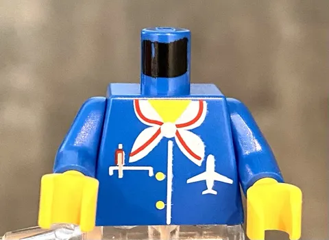 LEGO Female Minifigure Minifig Torso. Classic City Airport Flight Attendant Crew