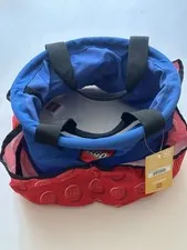 Lego TT0211-300 Red & Blue 4-Pockets Carry Organizer Tote Bag Big Storage Bucket