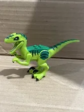 LEGO Raptor 10757 Dinosaur Velociraptor Figure - Jurassic Park World Lime Green