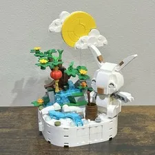 LEGO Jade Rabbit Building Toy Set, Fun Bunny Display Piece or Family Building Ac
