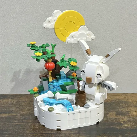 LEGO Jade Rabbit Building Toy Set, Fun Bunny Display Piece or Family Building Ac
