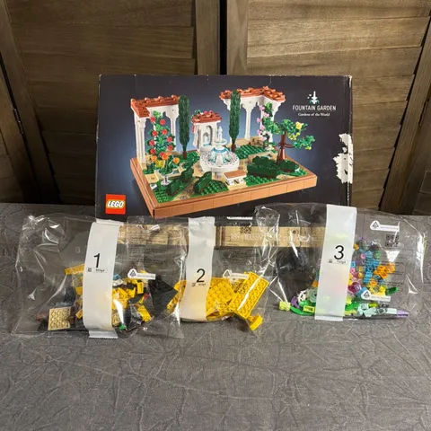LEGO Parts 1,2,3 Fountain Garden 10359 Gardens of the World 18+ Box Not Included