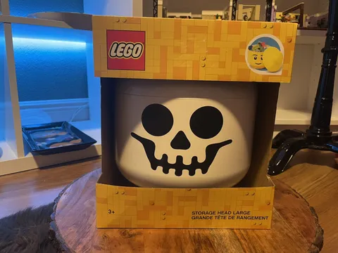 NIB Lego Storage Head Large Skeleton Halloween Model 4032