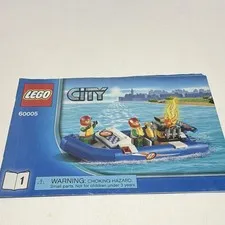 LEGO CITY Fire Boat 60005 Instruction Manual Booklet Book 1 Only English