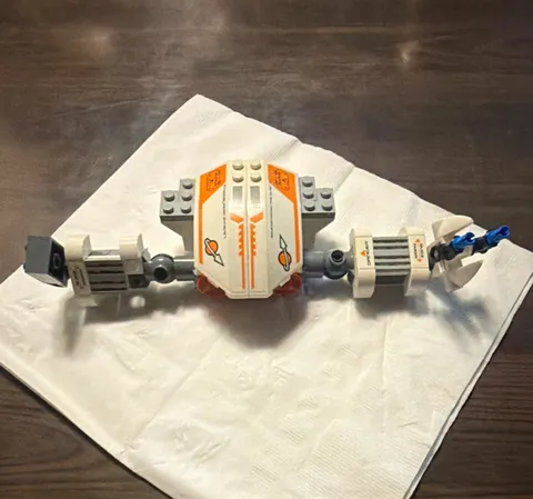 LEGO Satellite Service Mission Space Build, White/Gray/Orange, Printed Parts