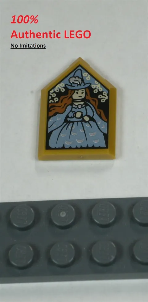 LEGO NEW 2x3 Pearl Gold Tile Damara Dodderidge Portrait (1x) 804304 Brick 35341