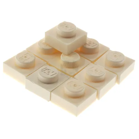 LEGO 302401 1x1 Plate, White, 10-Pack, 3024