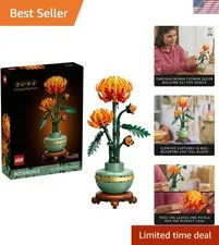 Botanicals Chrysanthemum Building Set for Adults Ages 18+ - Artificial Flower...