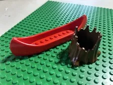 Lego Western Indian 30131 Tree 6x6 Hollow Stump Brown Plant with red canoe