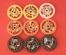 LEGO Technic RoboRider Disc Wheel Lot of 9 VGC