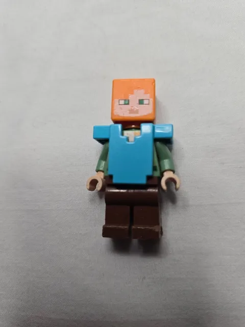 LEGO Minecraft Alex Minifigure (Reddish Brown Legs) preowned
