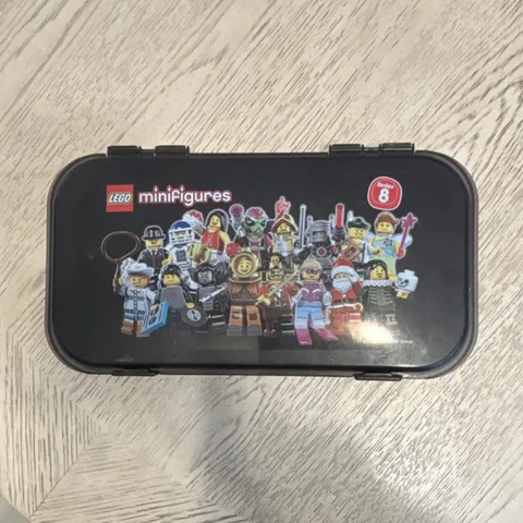 LEGO Black Minifigures Storage Container Case, Plastic, 2 Compartments