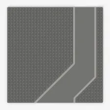 LEGO ® baseplate, road: 4478px1 - old light grey - used