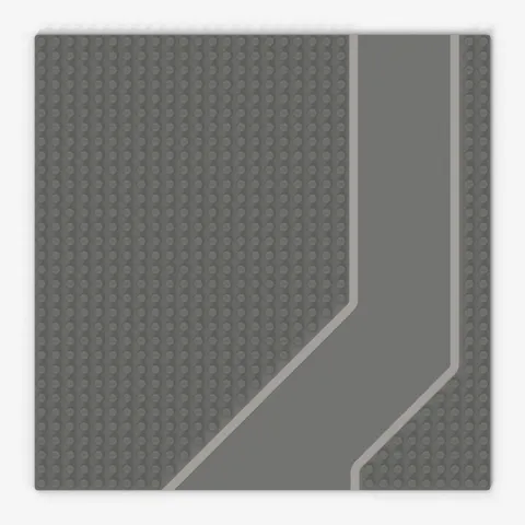 LEGO ® baseplate, road: 4478px1 - old light grey - used