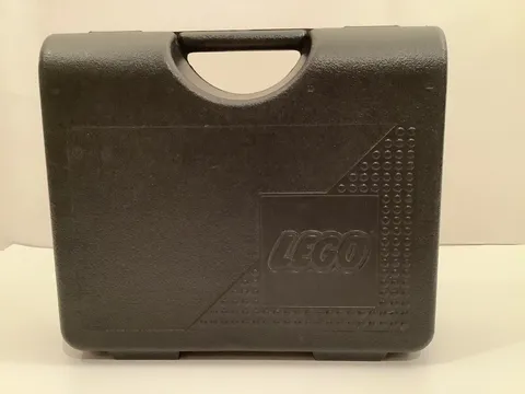 VINTAGE LEGO BLACK 1997 PLASTIC CARRYING CASE LATCH CLOSURE 12"x10" MADE IN USA