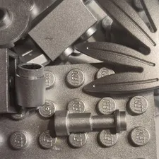 LEGO assorted parts and pieces lot - Chrome Silver