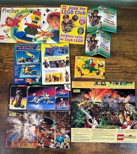 Vtg 1990s Lot of 9 Club LEGO LEGOLAND Product Catalog Booklet Pamphlet