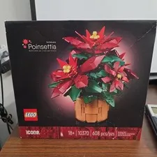 Lego Icons Poinsetta 10370. 608 Pieces. Botanical Collection. New!