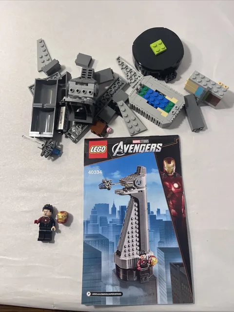 LEGO Marvel Super Heroes Avengers Tower 40334 w/ Mini-Fig & Manual As-Is Parts