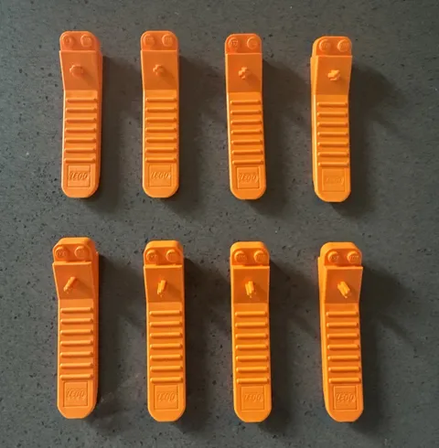 LEGO Orange Brick and Axle Separator Human Tool 96874 Blocks Bulk (Lot of 8)