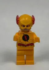 Brand New LEGO DC Reverse Flash Minifigure Yellow Suit Red Lightning Bolt Torso