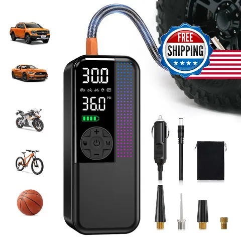 Weoluli Tire Inflator Portable Air Compressor 150 Psi Cordless Air Pump Dual