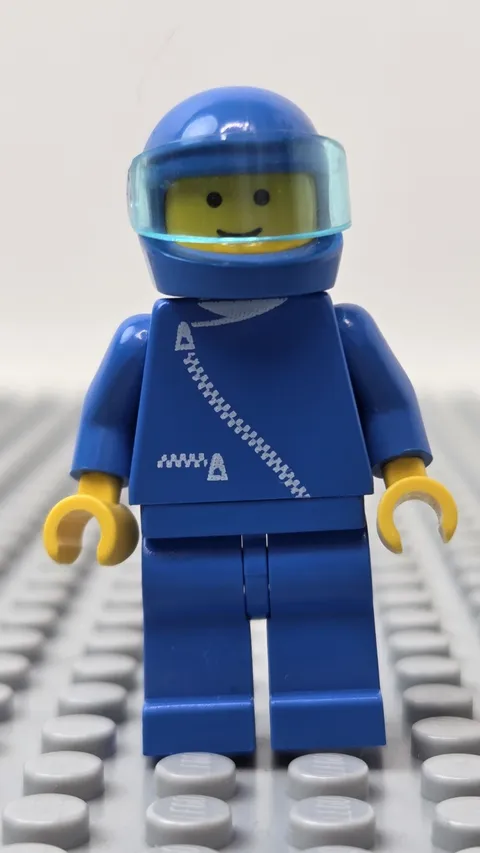 Vintage Lego Racer Race Car Driver, Pilot Minifigure With Helmet And Visor
