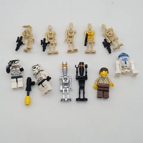 LEGO Star Wars Minifigures Lot Obi-Wan Battle Droid R2D2 Stormtrooper Weapon Mix