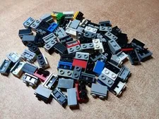 LEGO LOT 76 HINGE BRICKS BASE TOP PLATE ASSEMBLY 1X2 2X2  MIXED COLORS #6134
