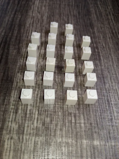 22 pieces White Genuine Lego 1 x 1 Bricks Part 3005 WYSIWYG IRL u get 22 pieces
