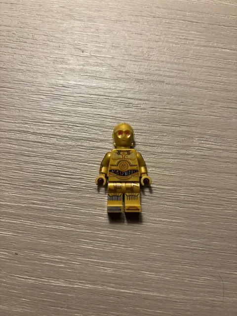 C-3PO Lego MInifigure with printed arms and colorful wires