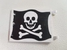 Vintage Jolly Roger Flag 6x5 Skull and Crossbones - For Lego - 1989 - 2002