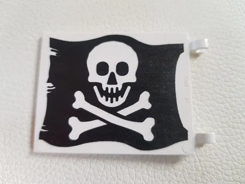 Vintage Jolly Roger Flag 6x5 Skull and Crossbones - For Lego - 1989 - 2002