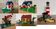 5 Lego Creator 3-in-1 Sets - 5766, 5770, 5891, 31009, 31010
