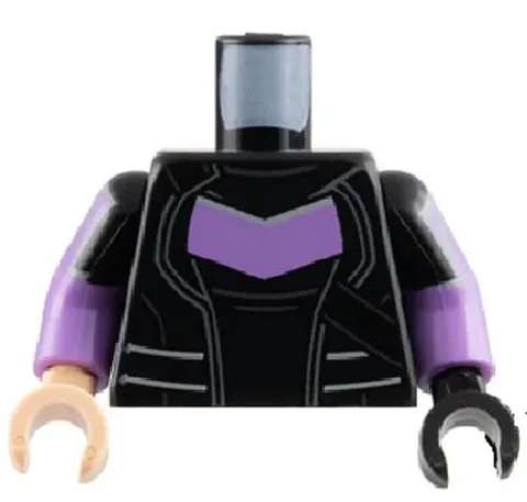 Lego NEW Marvel Hawkeye MINIFIG TORSO Black Armor Lavender Black Glove Hand D326