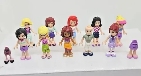 LEGO FRIENDS Lot of 10 Authentic Minifigures Boy & Girl Mini Dolls FREE SHIPPING