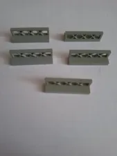 No 316 5x Lego Fence Grille 3633. 1x4x1. Light Grey