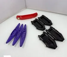 8pc Lego Boat Lot Lego City Kayak Canoe Small Raft Boats Dingy, Purple Red Black