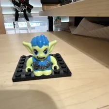 LEGO Goblin-Style Minifigure w/ Blue Hair & Large Ears Figure