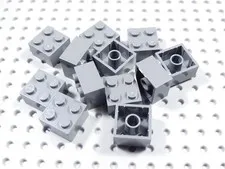 LEGO Lot of 12 Dark Bluish Gray 2x2 Bricks BE