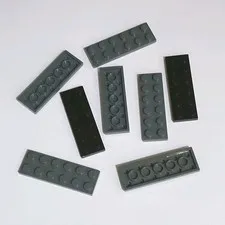 Genuine LEGO Grey & Black Plate 2x6 Lot of 8 Pieces Part 3795 Combined Ship Ava 