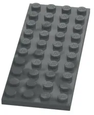 Lego Part 3030 Dark Bluish Gray Plate 4 x 10 Stud Baseplate Piece DG01